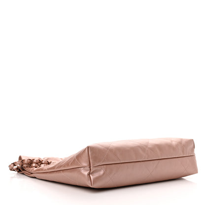 Chanel Metallic Calfskin Quilted Small Chanel 22 Pink 5 of 10