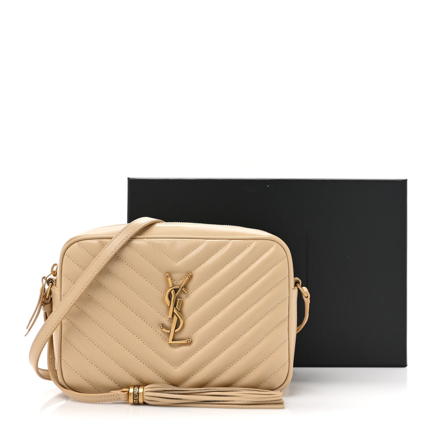 Saint Laurent Calfskin Matelasse Monogram Lou Camera Bag Avorio 15 of 15