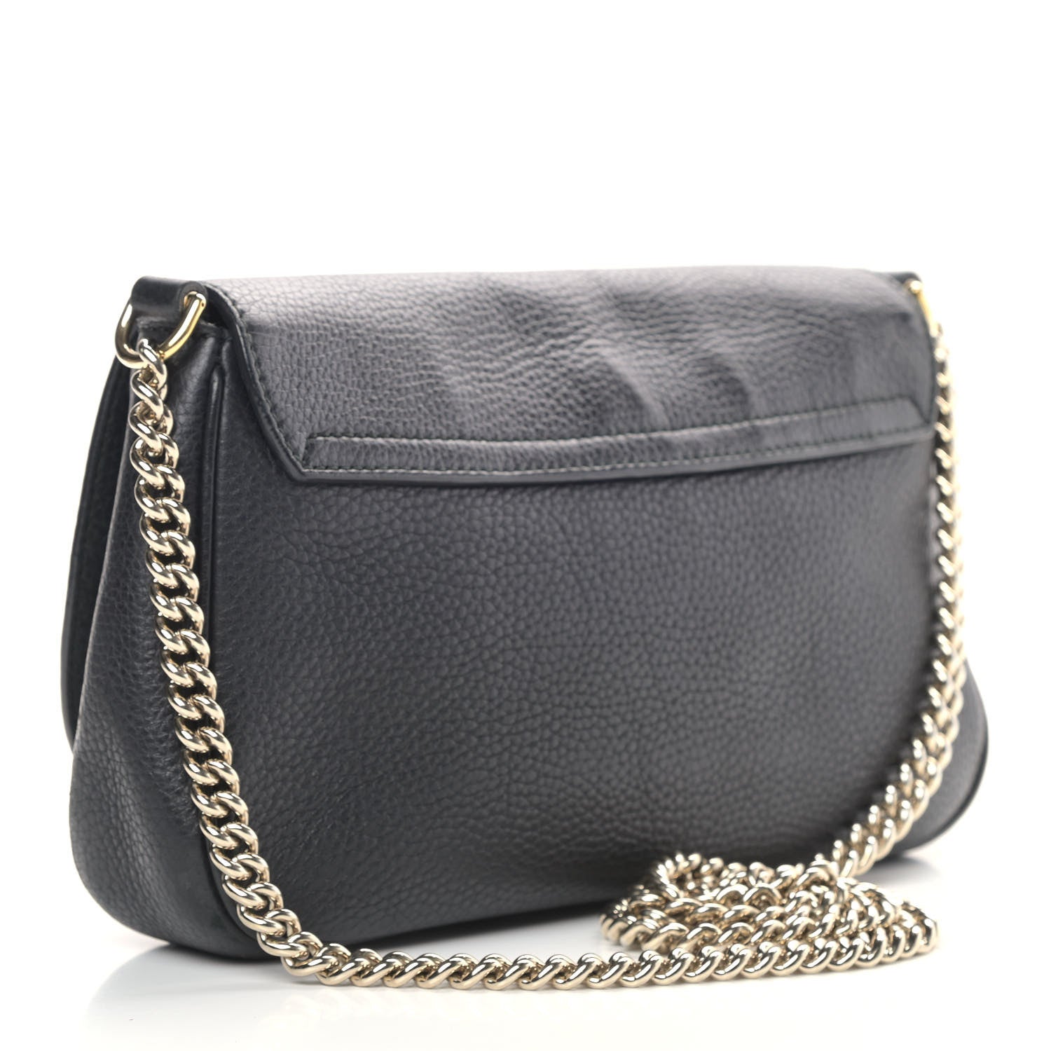Gucci Pebbled Calfskin Medium Soho Flap Crossbody Black 3 of 21