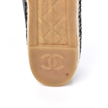 Chanel Lambskin Quilted CC Espadrilles 41 Black 8 of 11