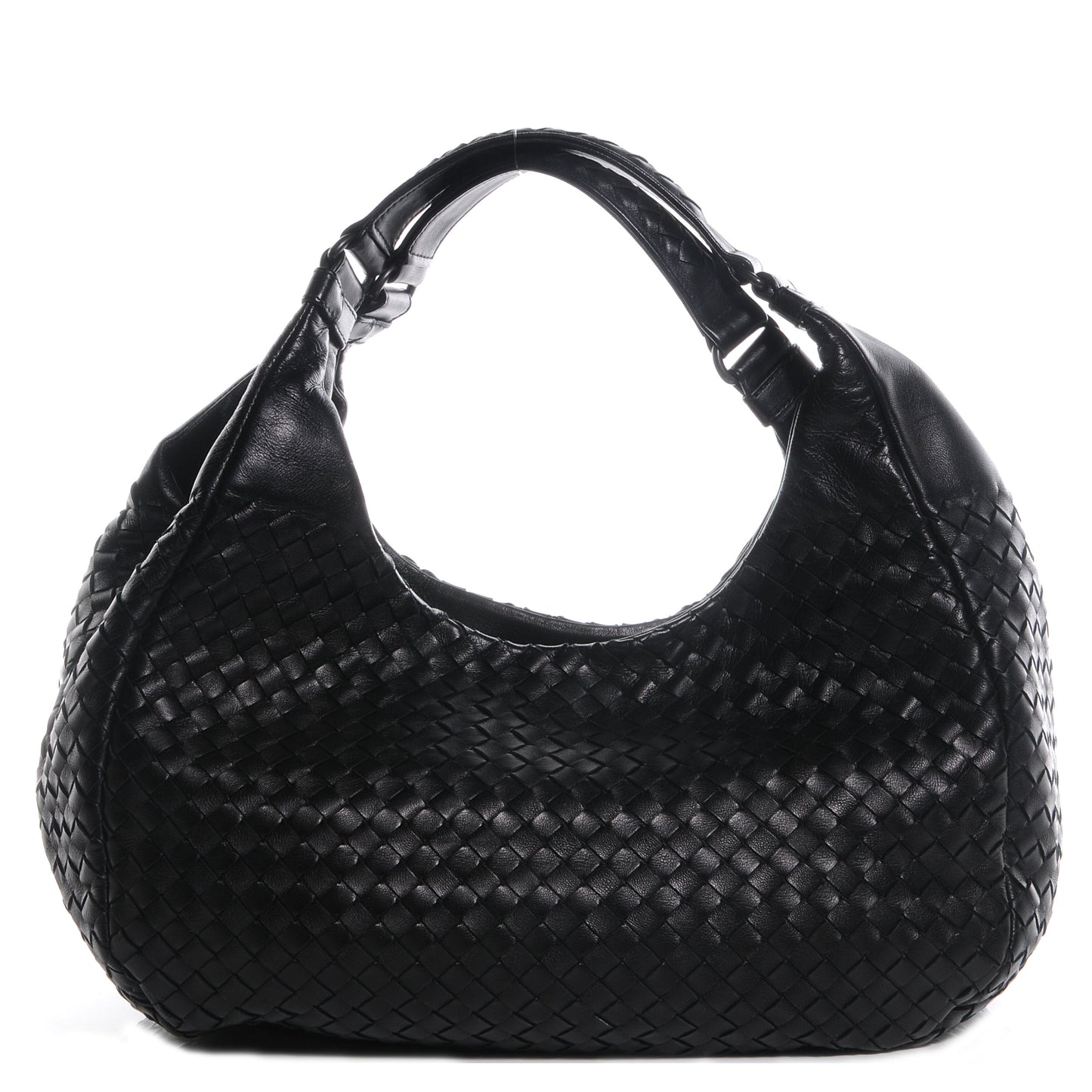 Nappa Intrecciato Medium Campana Nero Black