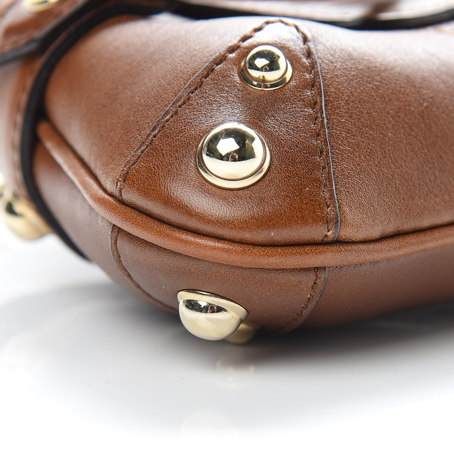 Gucci Calfskin Small Horsebit Chain Clutch Cuir 10 of 11