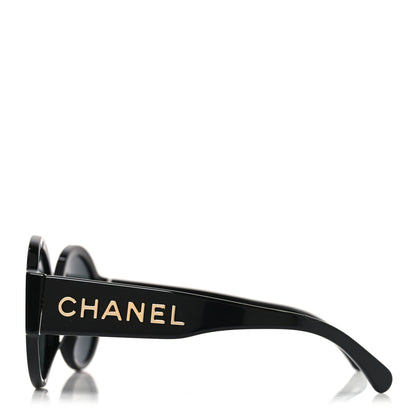 Chanel Acetate Round Sunglasses 5410-A Black 3 of 7