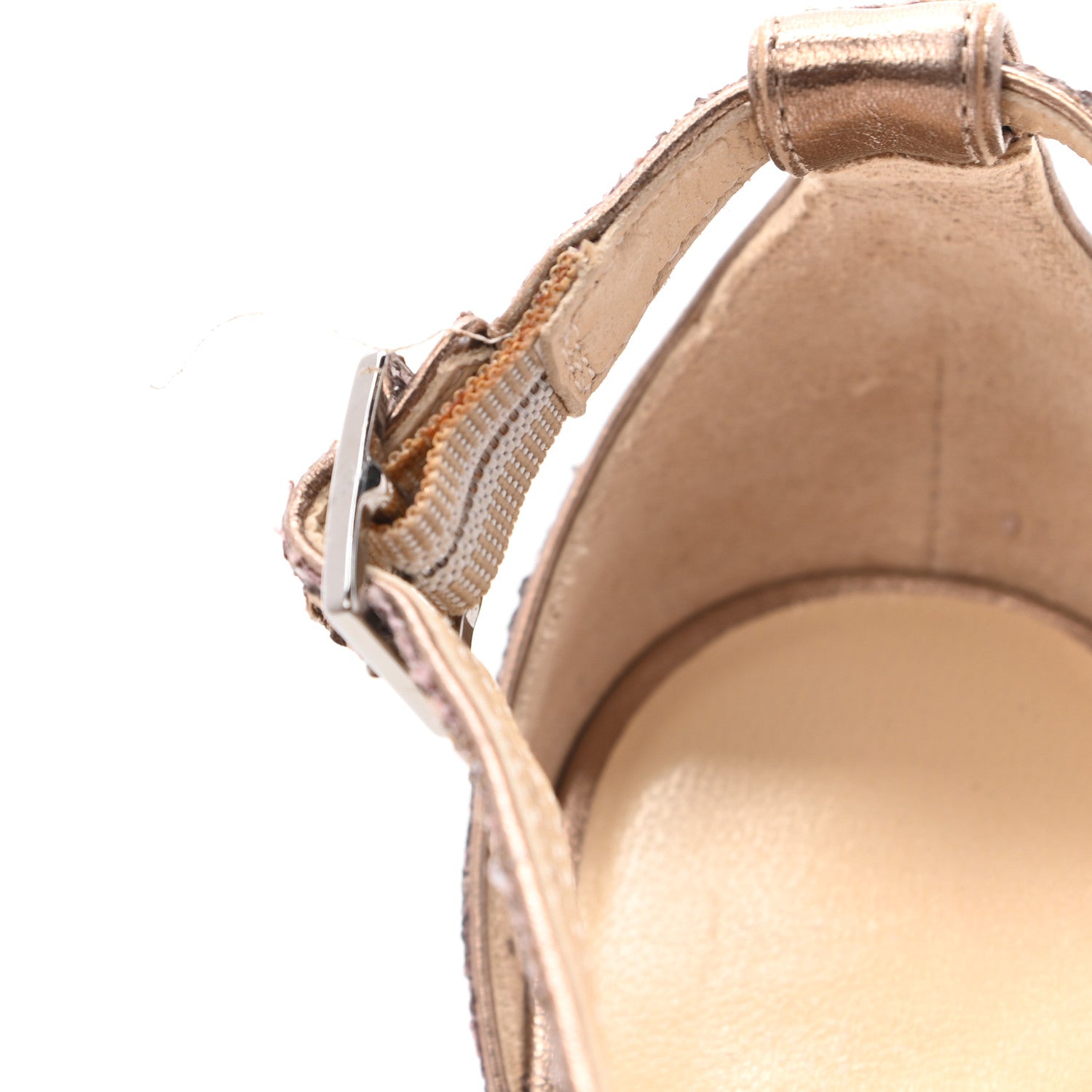 Jimmy Choo Glitter Carrie 65 Sandals 35 Natural 8 of 9