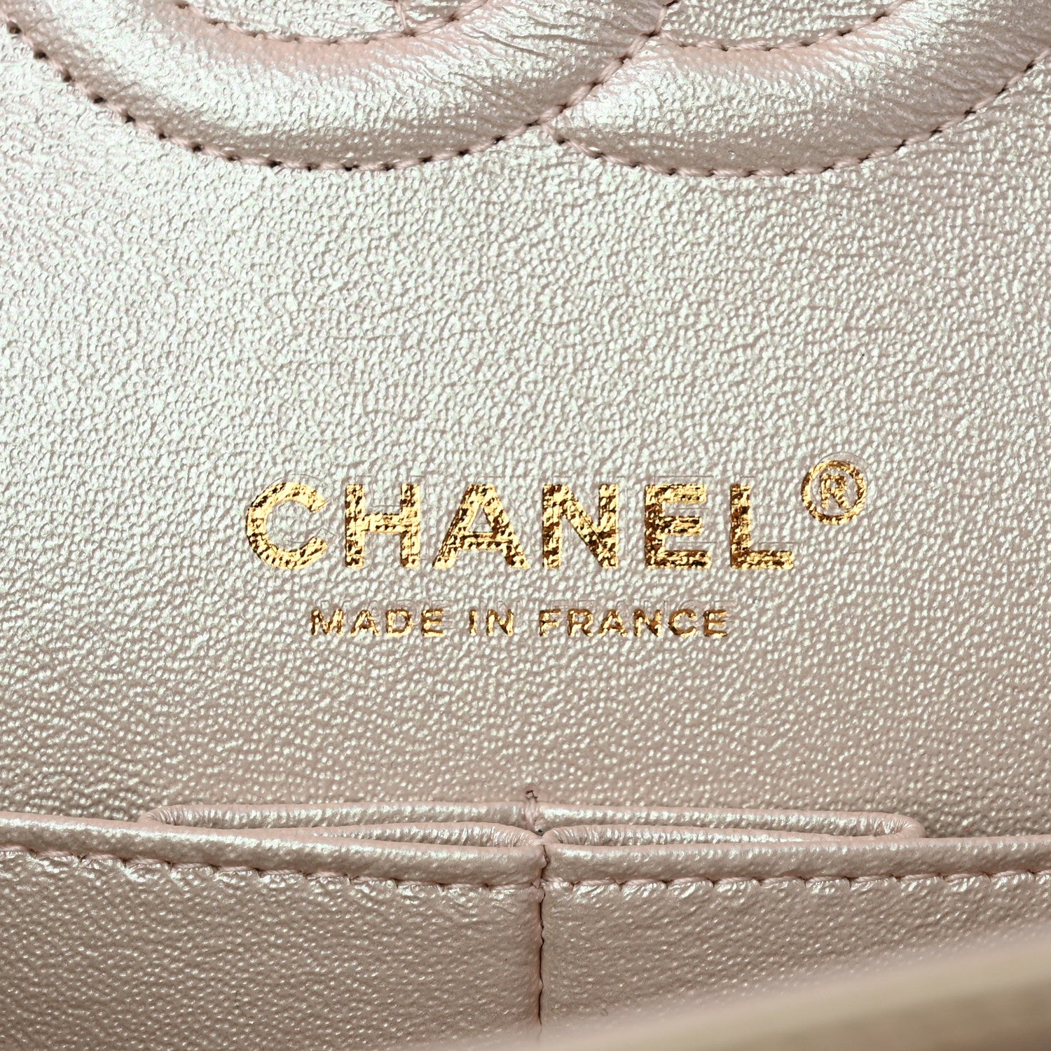 Chanel Iridescent Lambskin Quilted Medium Double Flap Ivory 6 of 11