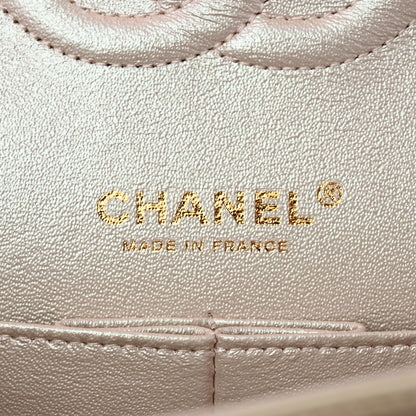 Chanel Iridescent Lambskin Quilted Medium Double Flap Ivory 6 of 11