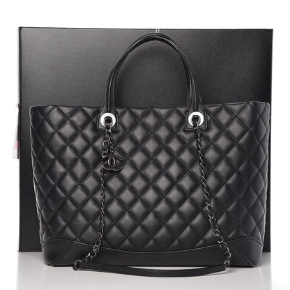 Chanel Calfskin Quilted Large Easy Shopping Tote Black 11 of 11