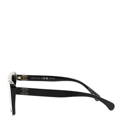 Chanel Acetate Butterfly Sunglasses 5540 Black 3 of 8