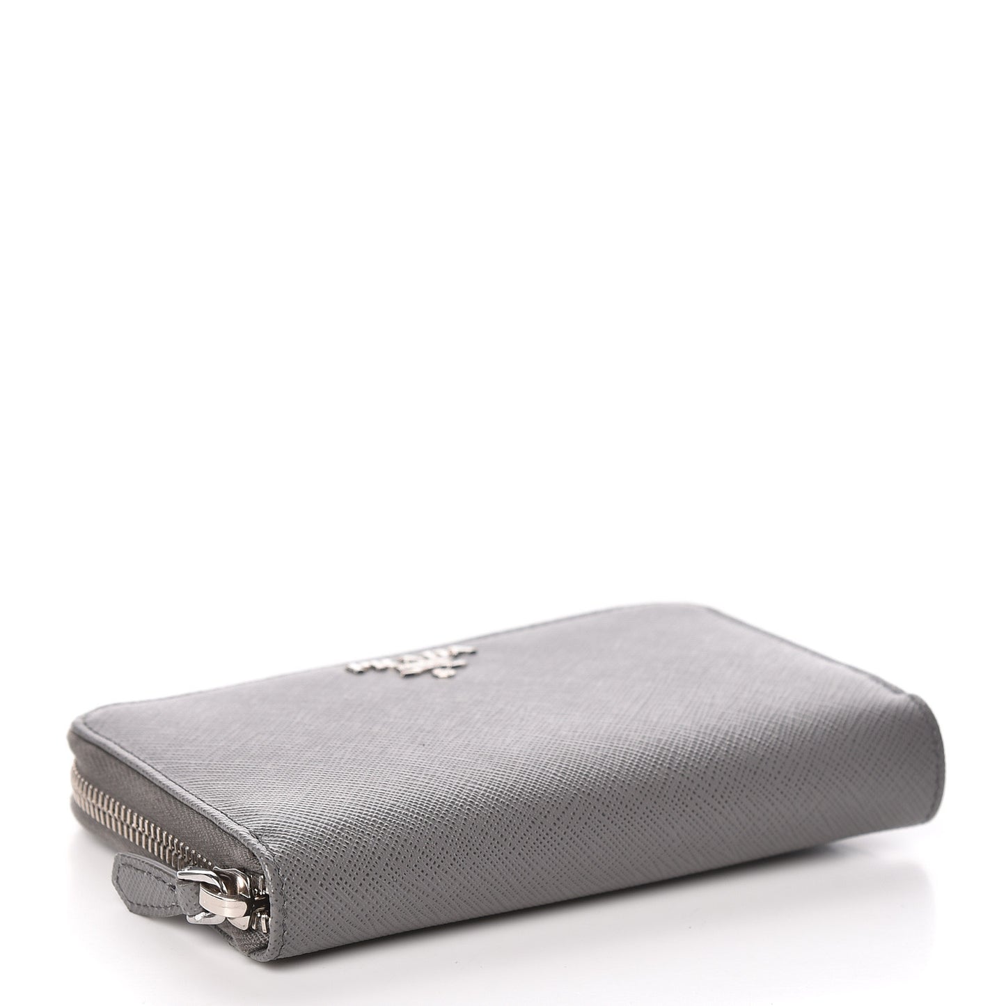 Saffiano Metal Zip Around Wallet Marmo