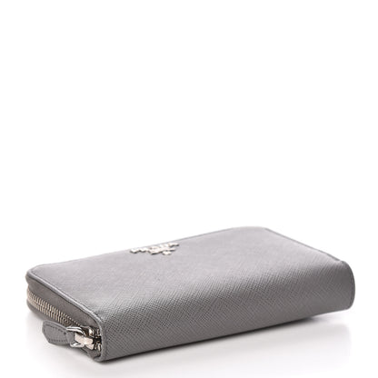 Prada Saffiano Metal Zip Around Wallet Marmo 4 of 8