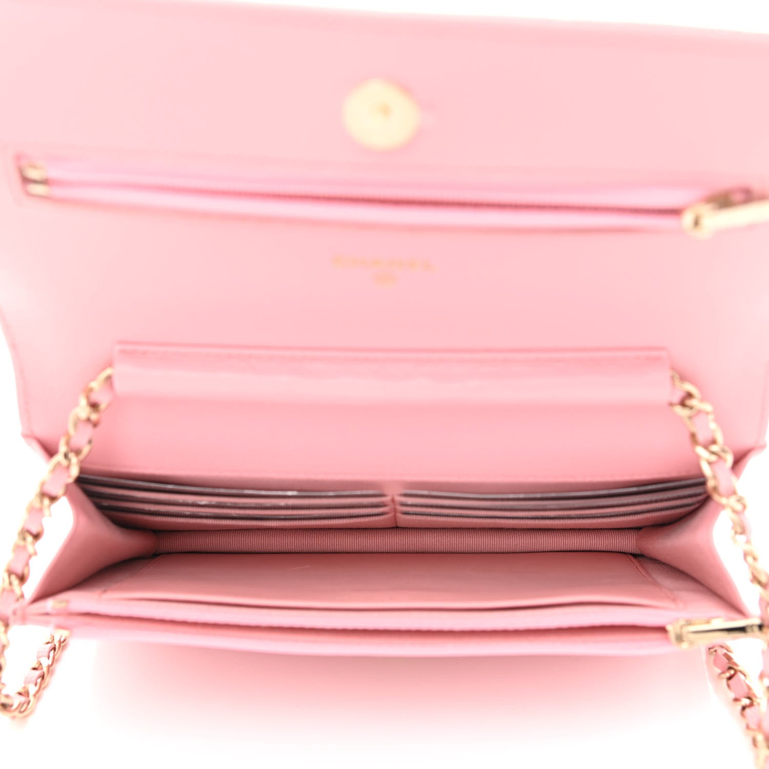 Chanel Caviar Quilted Wallet on Chain WOC Light Pink 5 of 12