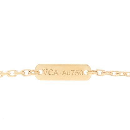 Van Cleef & Arpels 18K Yellow Gold Malachite Vintage Alhambra Pendant Necklace 4 of 7