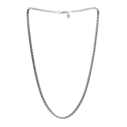 David Yurman Sterling Silver 14K Yellow Gold 3.6mm Box Chain Necklace 18" 3 of 4