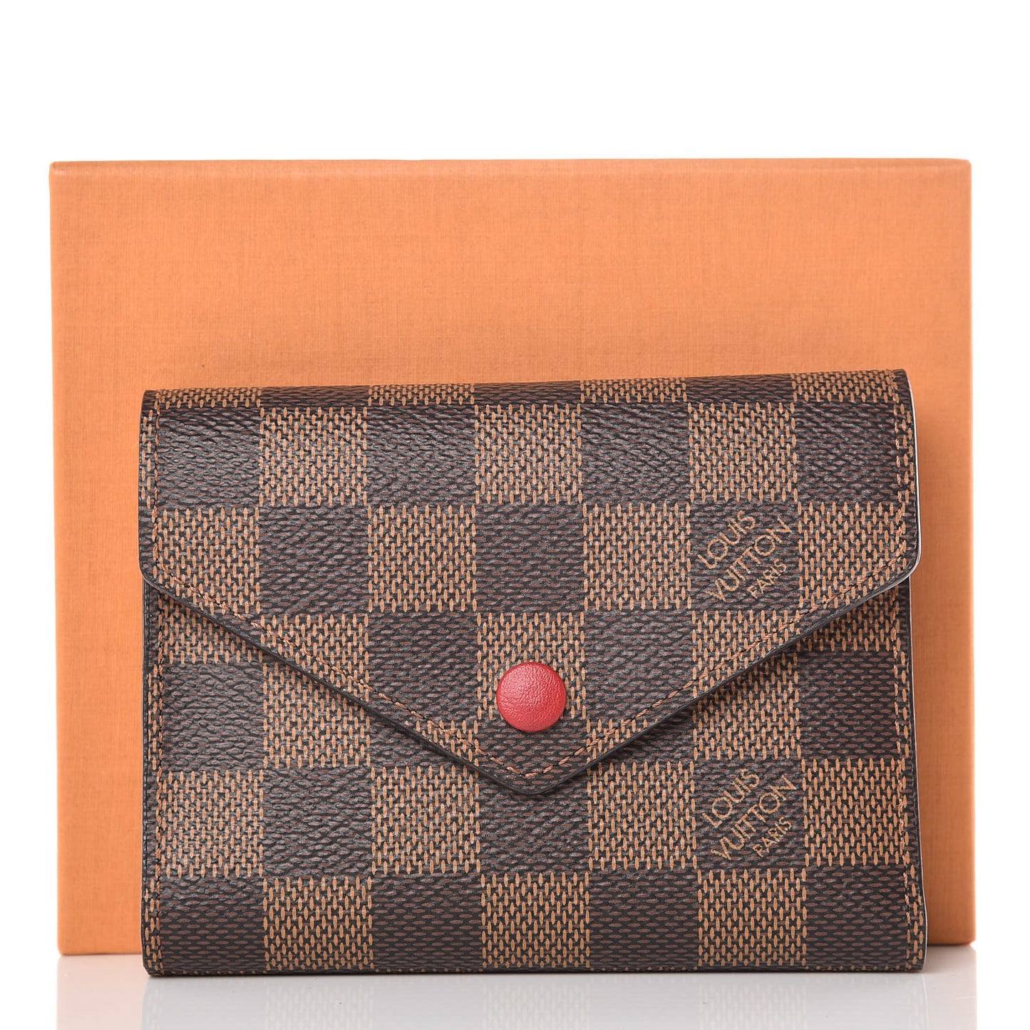 Damier Ebene Victorine Wallet Red
