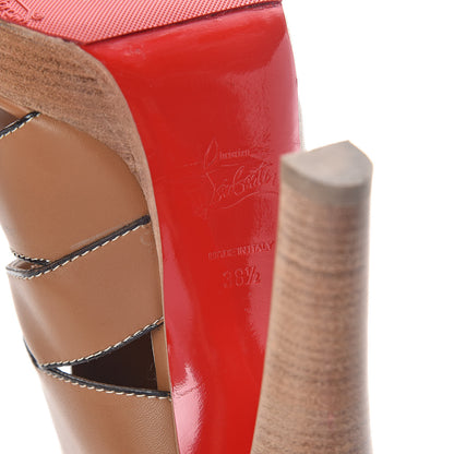 Christian Louboutin Calfskin Apron Lili 120 Pumps 38.5 Camel 6 of 7