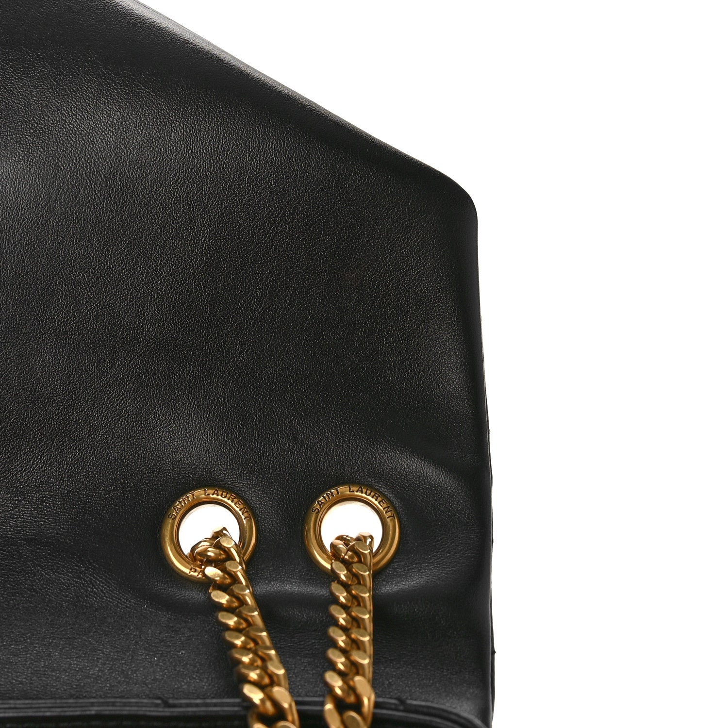 Saint Laurent Calfskin Y Quilted Monogram Medium Loulou Chain Satchel Black 10 of 11