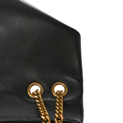 Saint Laurent Calfskin Y Quilted Monogram Medium Loulou Chain Satchel Black 10 of 11