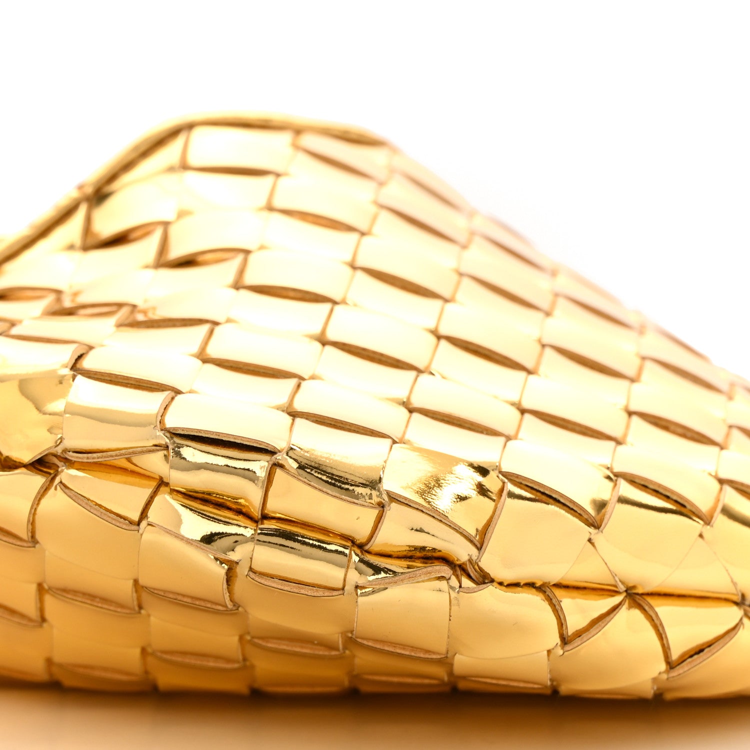 Bottega Veneta Mirror Laminated Nappa Intrecciato Mini Sardine Bag Gold 8 of 9