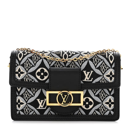 Louis Vuitton Jacquard Since 1854 Dauphine Chain Wallet Grey 1 of 9