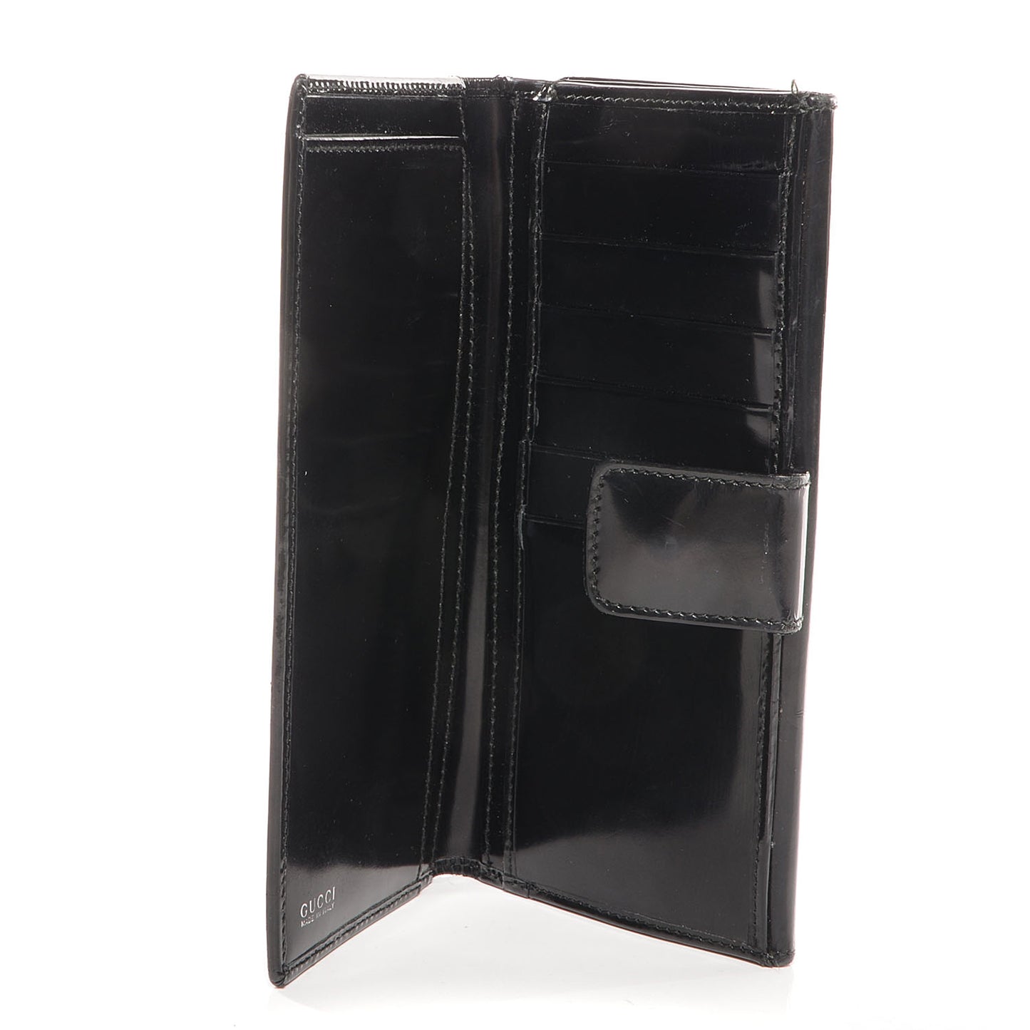 Patent Leather Blondie Continental Wallet Black