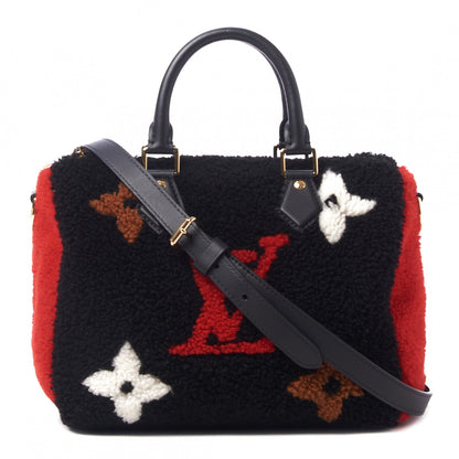 Louis Vuitton Monogram Teddy Speedy Bandouliere 25 Red 1 of 8