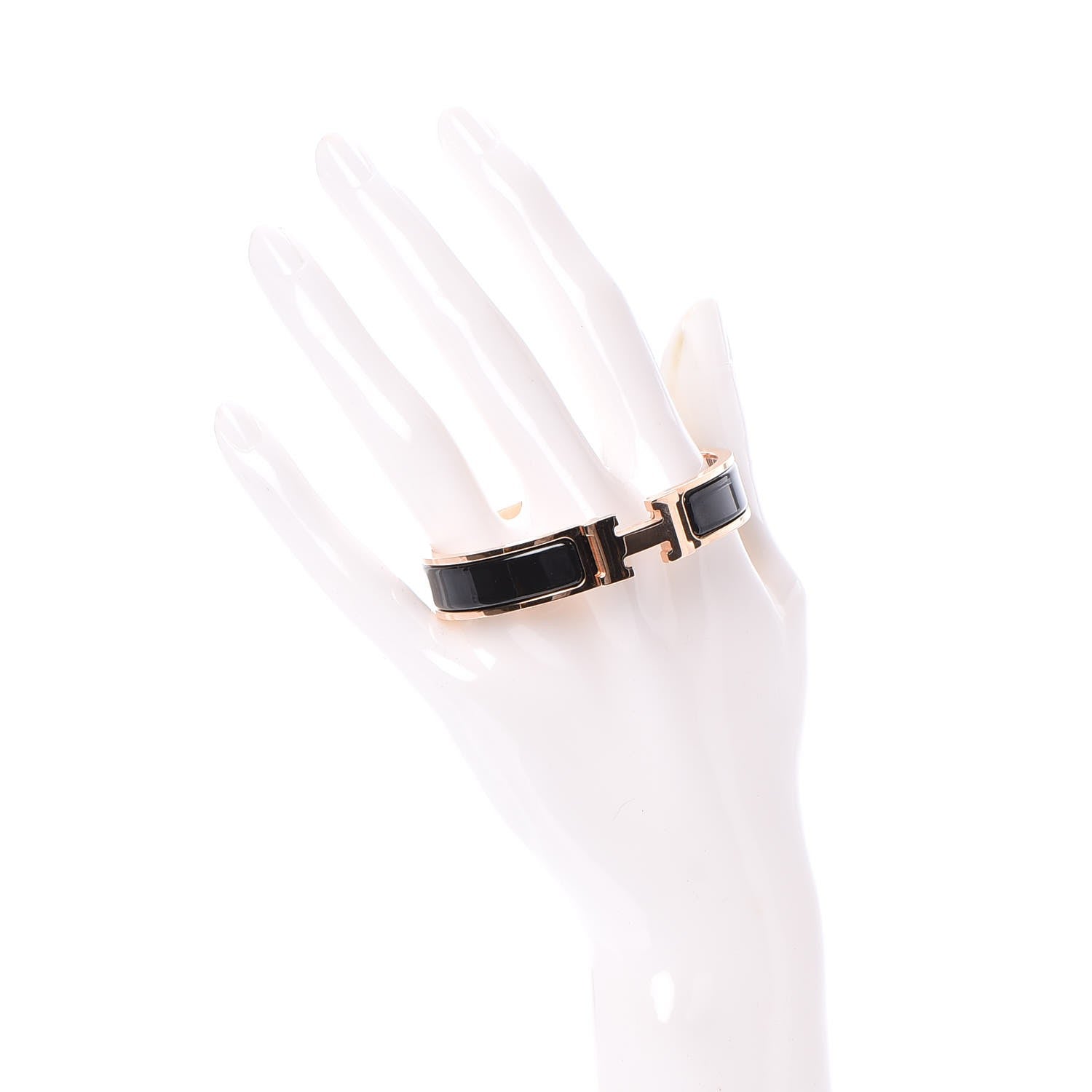 Hermes Enamel Narrow Clic Clac H Bracelet PM Black 2 of 6