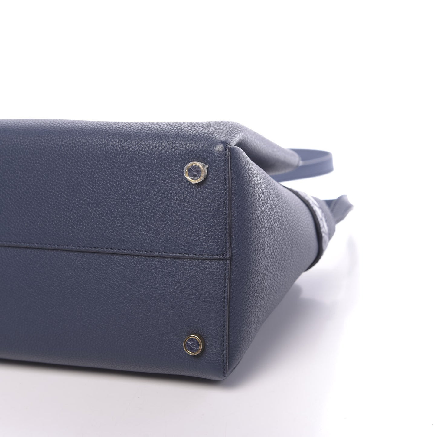 Calfskin Crocodile Cristie Satchel Navy