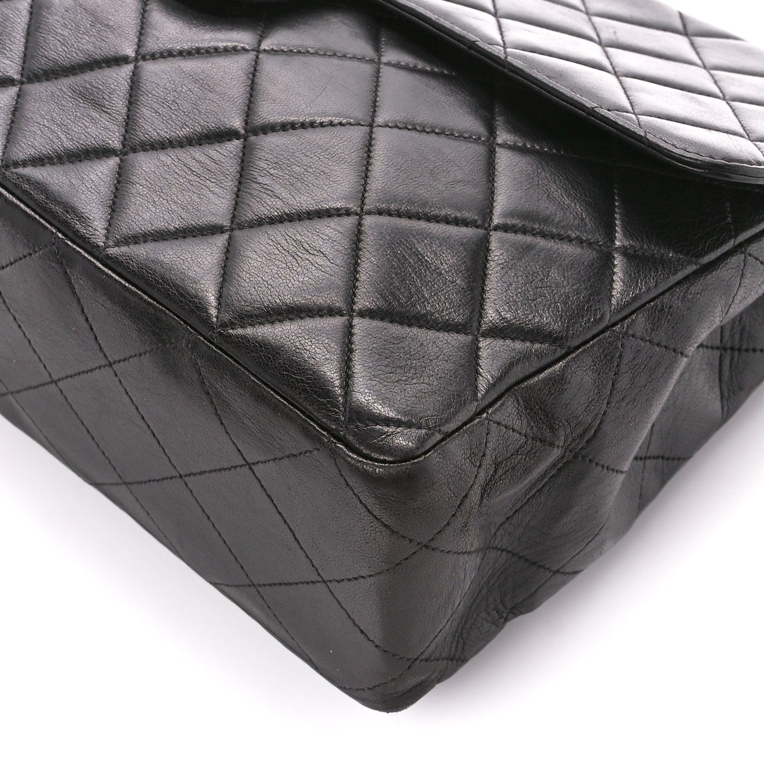 Chanel Lambskin Quilted Jumbo Single Flap Black 11 of 12