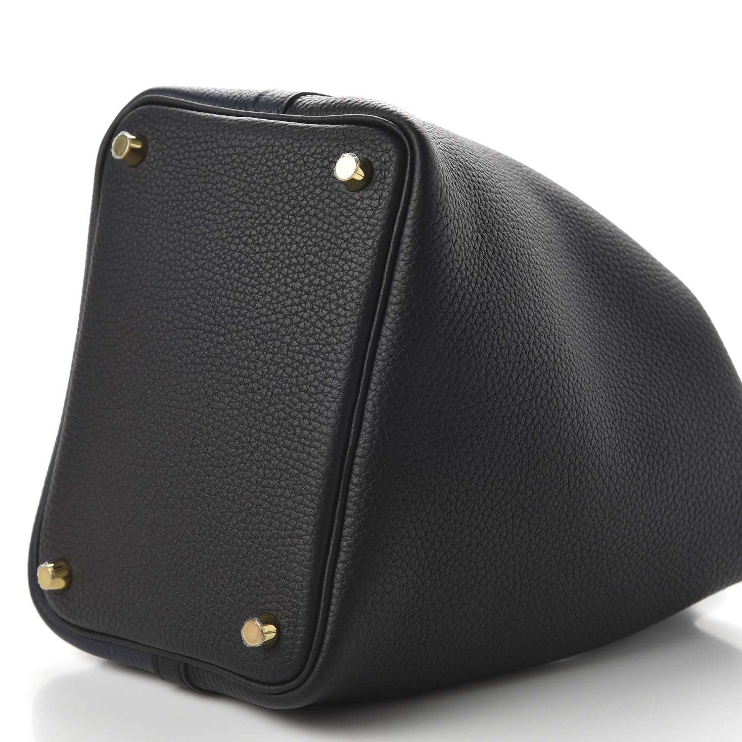 Hermes Taurillon Clemence Casaque Picotin Lock 18 PM Bleu Nuit Black Blue Frida 7 of 11