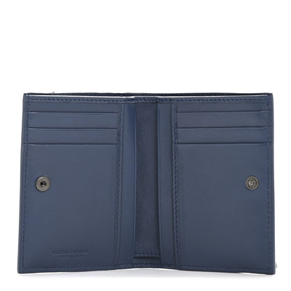 Bottega Veneta Nappa Intrecciato Bifold Zip Wallet Navy 5 of 10