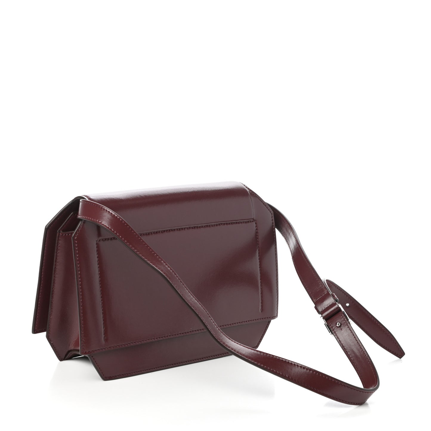 Calfskin Medium Bow Cut Shoulder Bag Burgundy