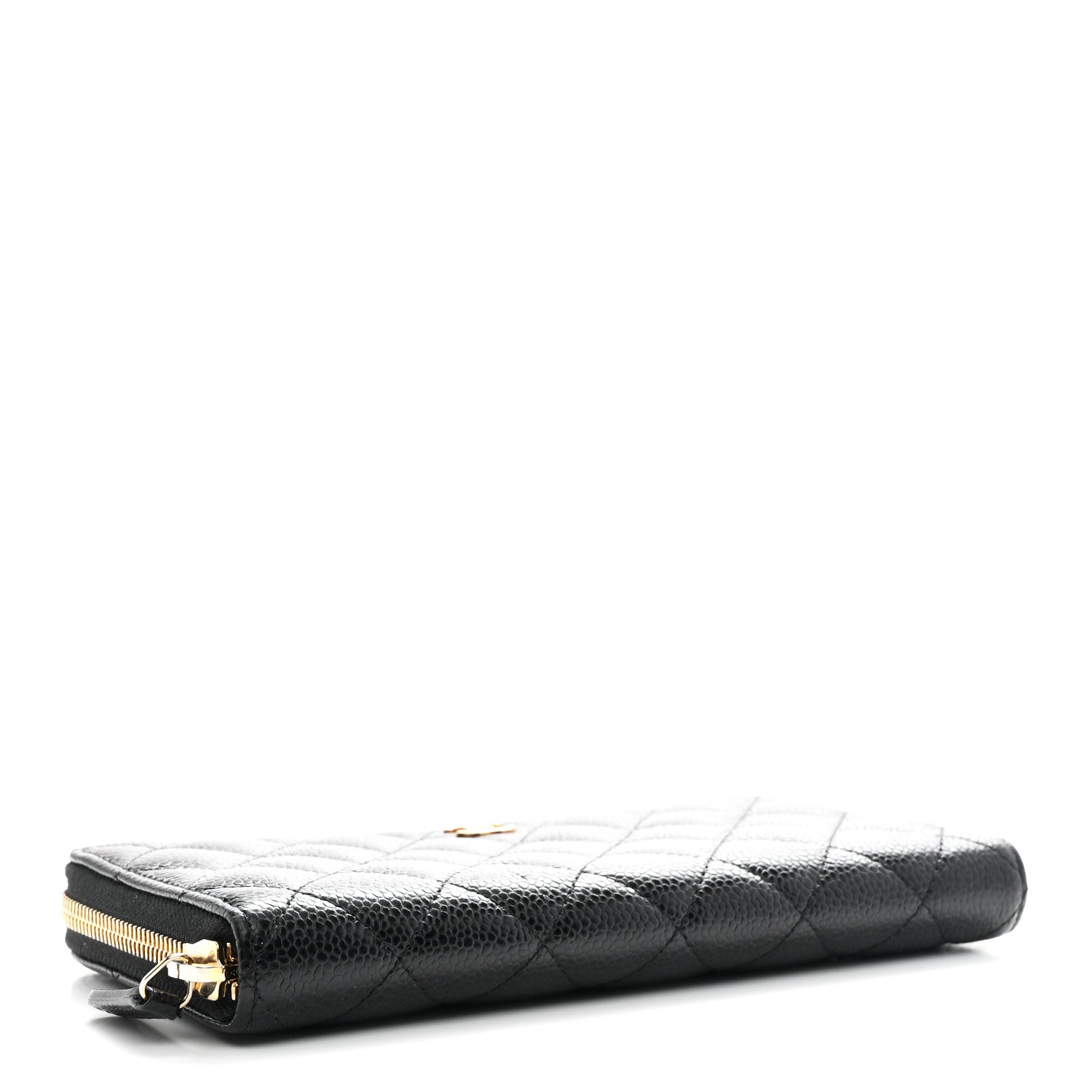 Chanel Caviar Quilted Large Gusset Zip Around Wallet Black 4 of 9