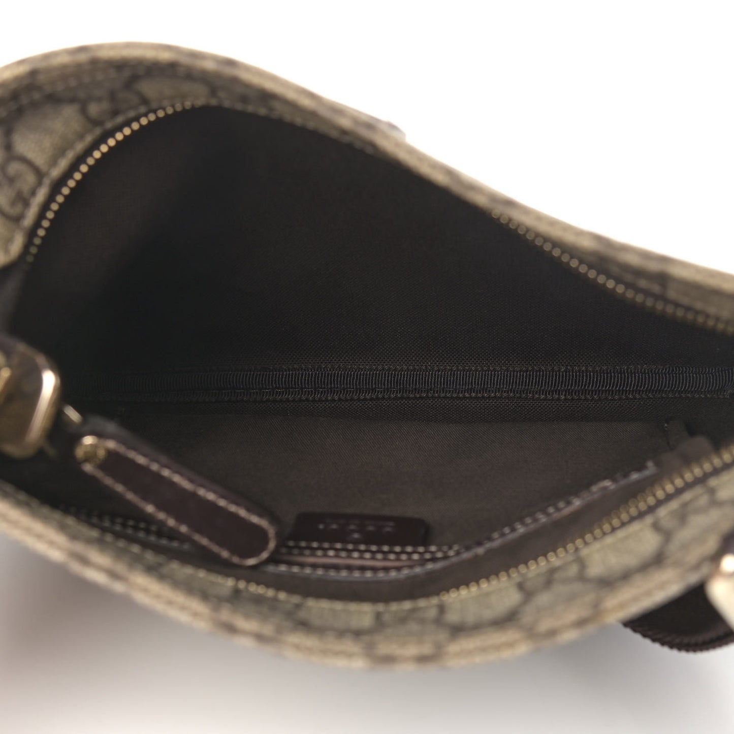 GG Supreme Monogram Small Flat Messenger Bag Dark Brown