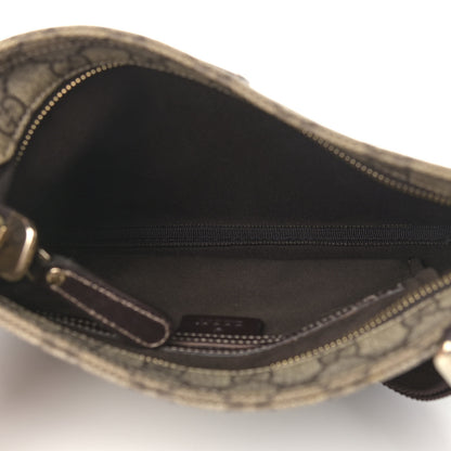 Gucci GG Supreme Monogram Small Flat Messenger Bag Dark Brown 4 of 9