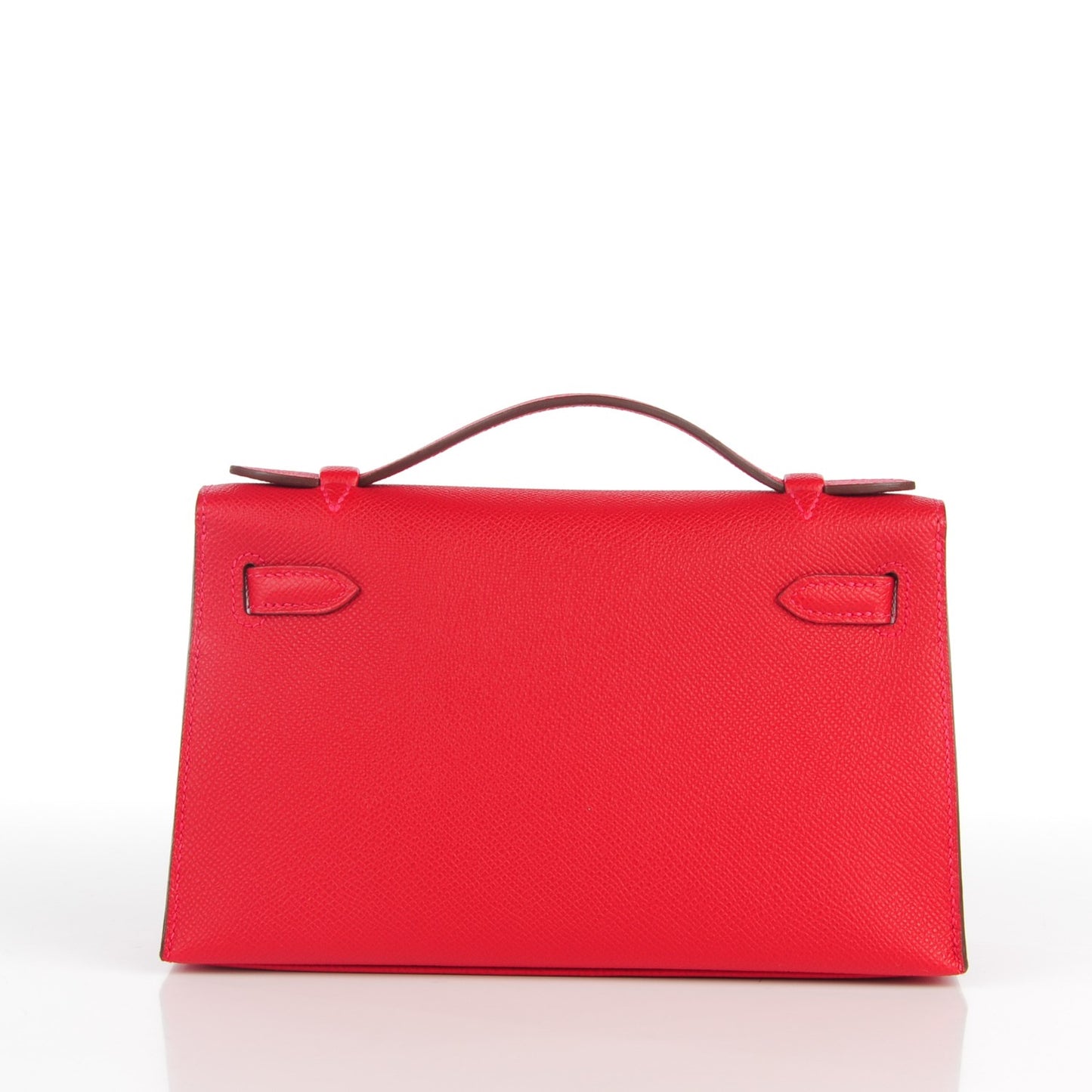 Epsom Kelly Pochette Clutch Rouge Casaque