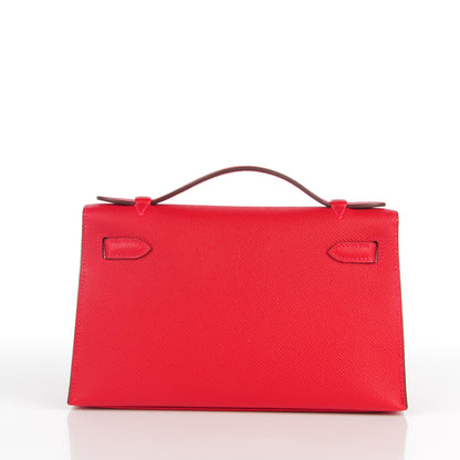Hermes Epsom Kelly Pochette Clutch Rouge Casaque 4 of 18