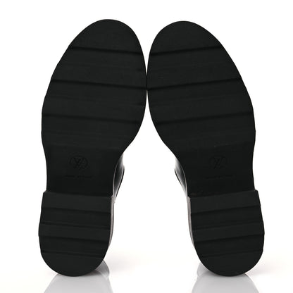 Louis Vuitton Calfskin Monogram Beaubourg Ankle Boots 39.5 Black 6 of 9