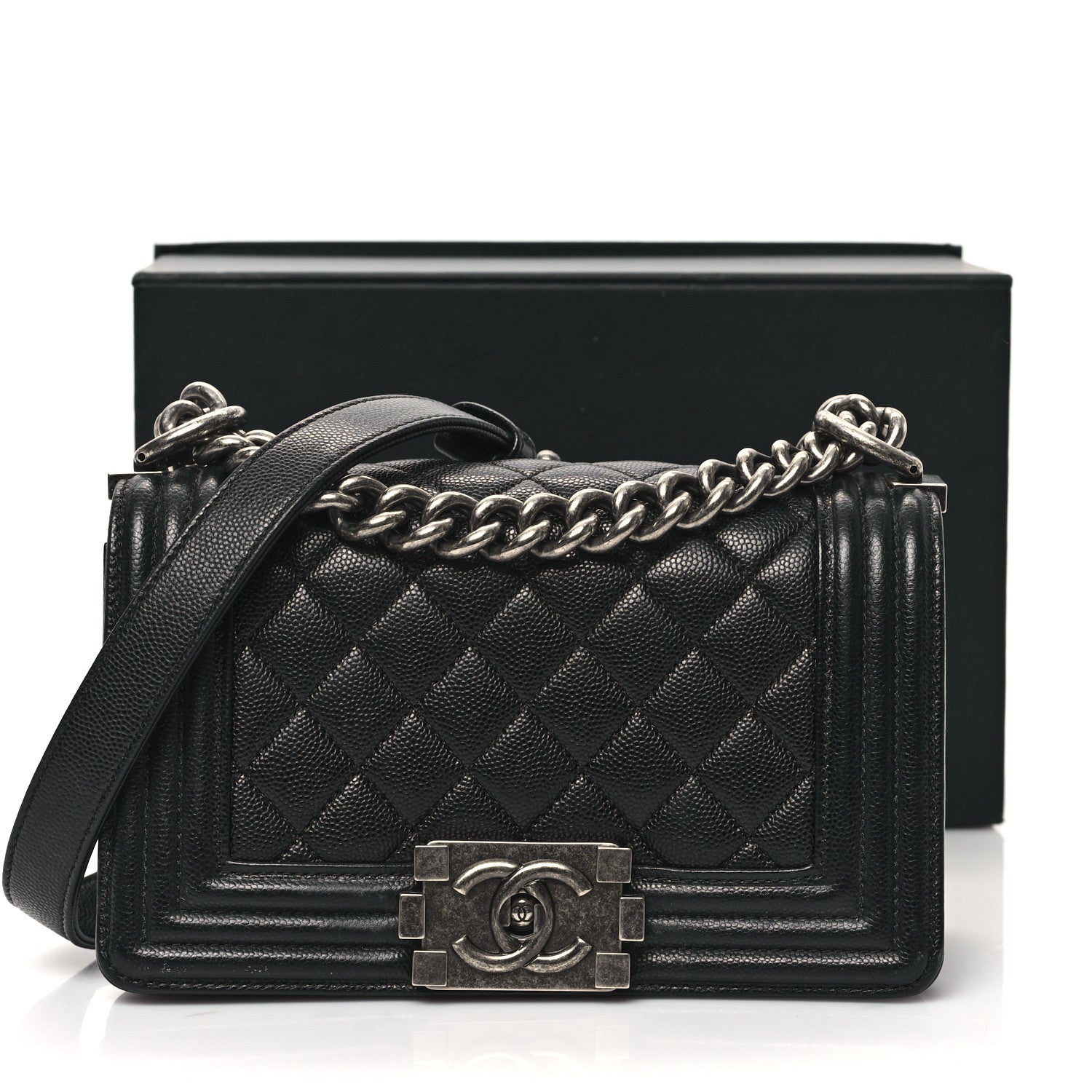 Chanel Caviar Quilted Small Boy Flap Black 12 of 12