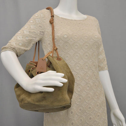 Gucci Suede Drawstring Shoulder Bag 2 of 9