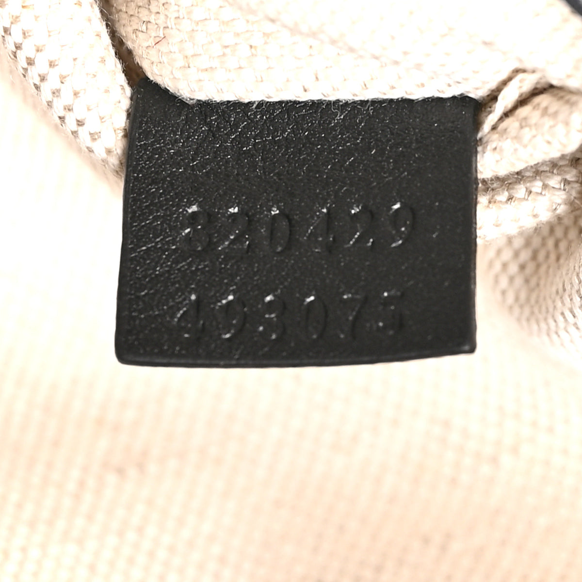 Sakai Be Green Calfskin Diagonal Stitched Small Blondie Shoulder Bag Black