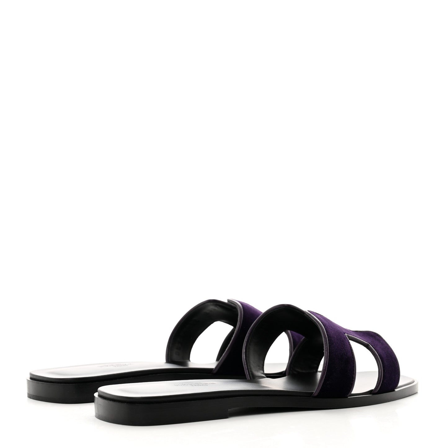 Velvet Nappa Oran Sandals 38.5 Violet Fonce