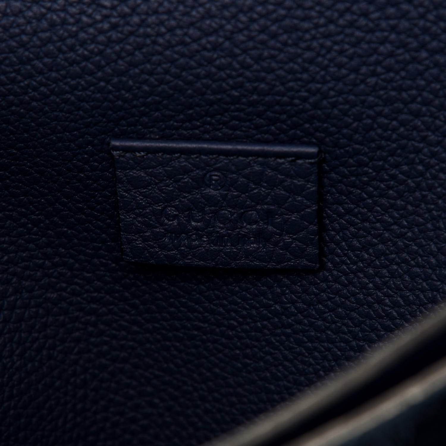 Gucci Soft Grained Calfskin Small Jackie Shoulder Bag Classic Blue Marine 11 of 21