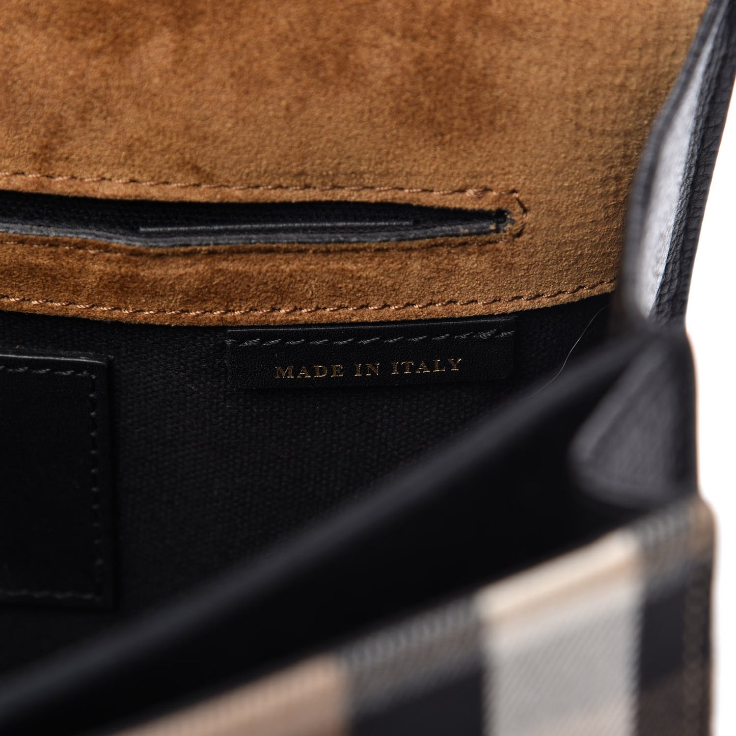 Derby Calfskin House Check Small Macken Crossbody Bag Black