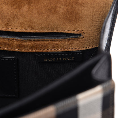 Burberry Derby Calfskin House Check Small Macken Crossbody Bag Black 9 of 11