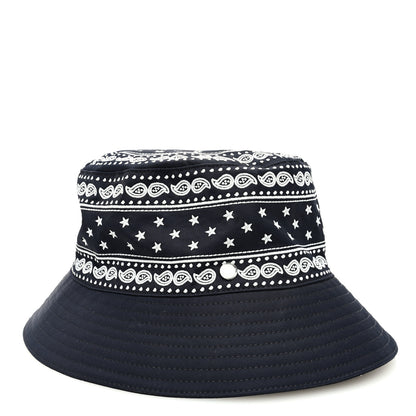 Hermes Technical Gabardine Balade Bandana Bucket Hat 57 Marine 6 of 8