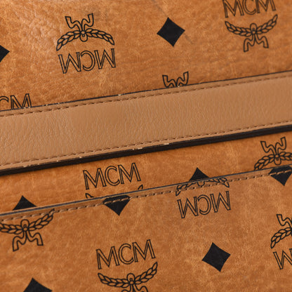 MCM Visetos Top Handle Satchel Cognac 11 of 12