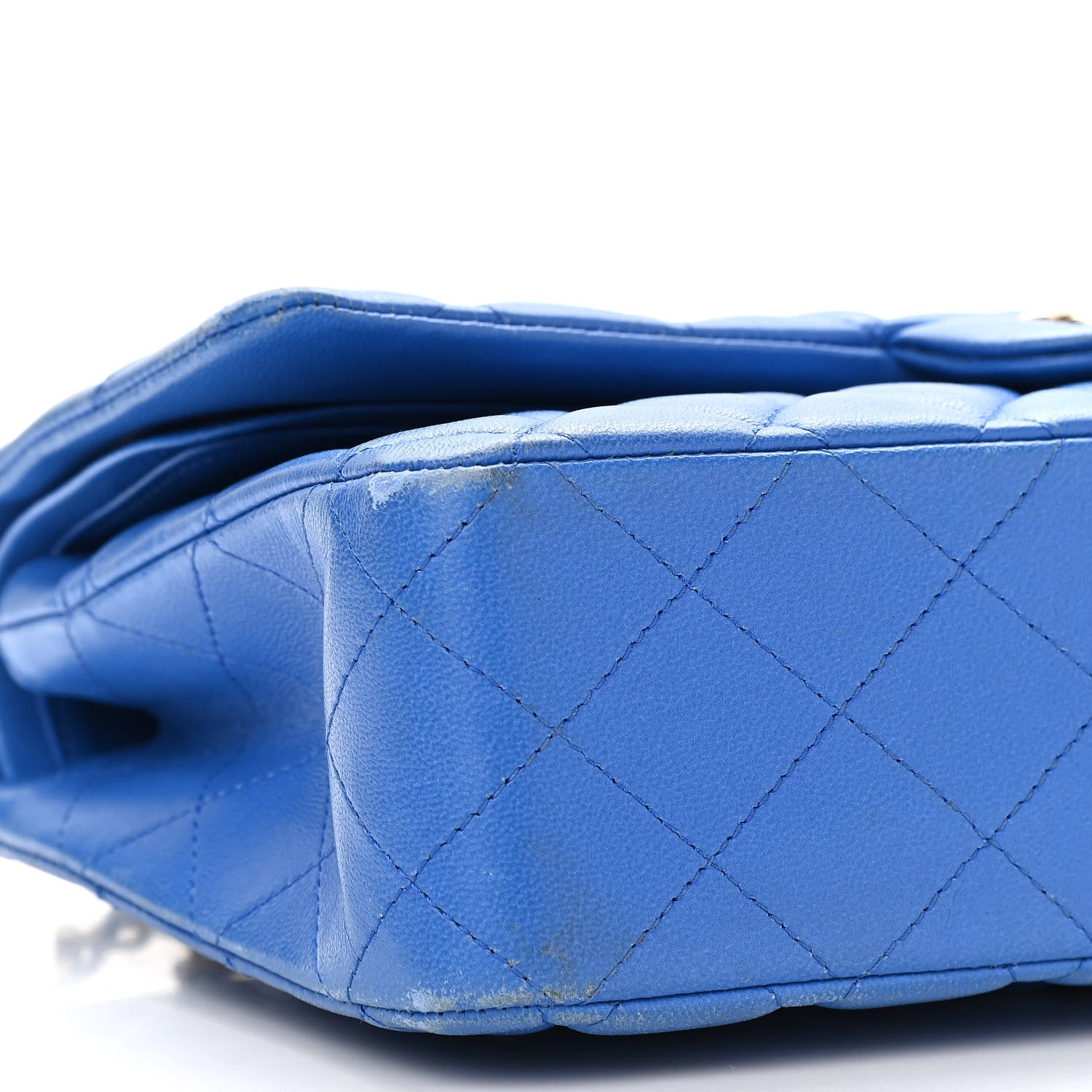 Chanel Lambskin Quilted Medium Double Flap Blue 5 of 15