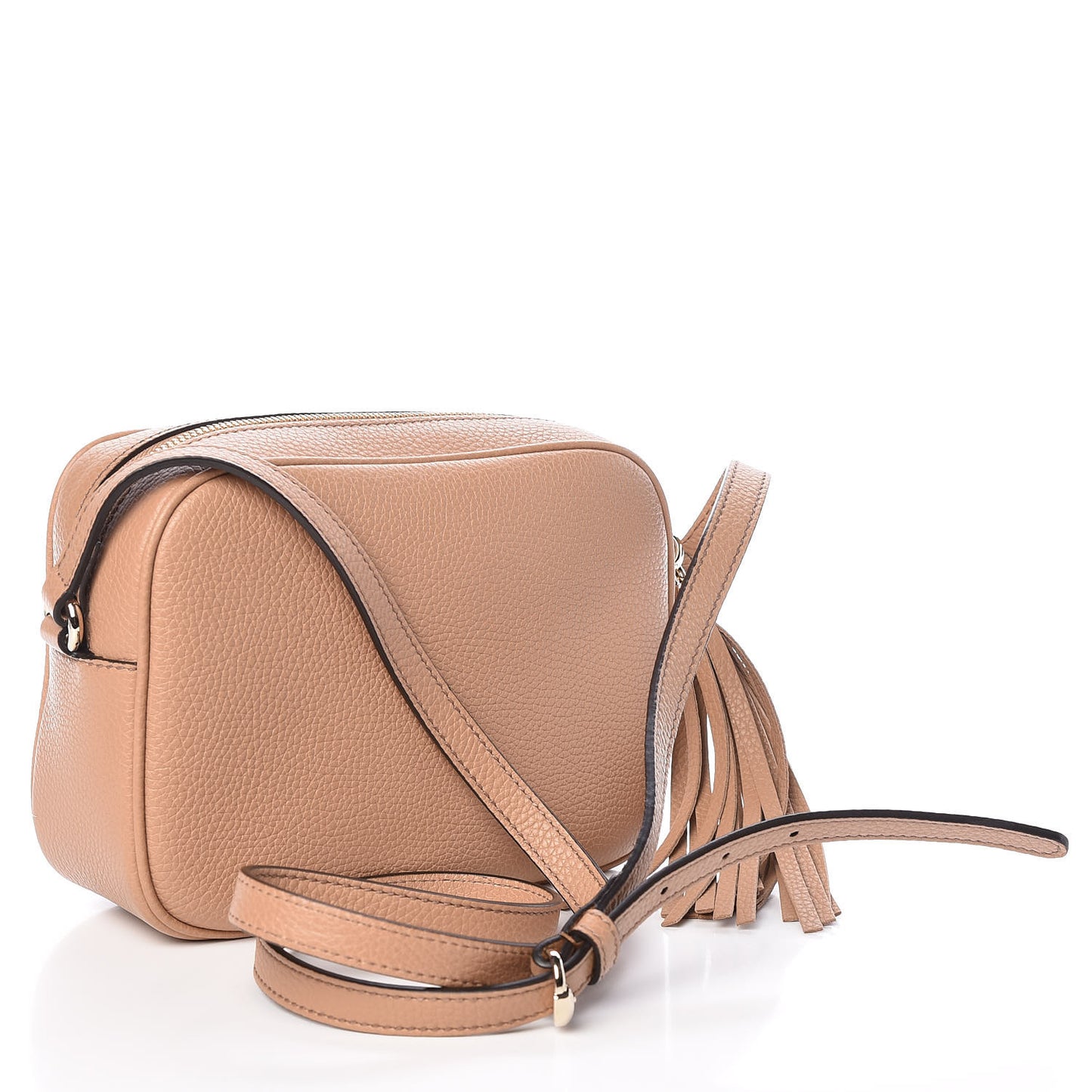 Pebbled Calfskin Small Soho Disco Bag Camelia