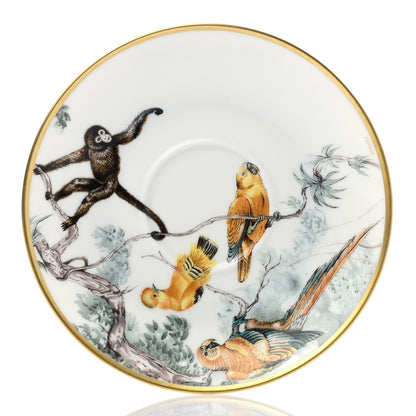 Hermes Porcelain Carnets d'Equateur Tea Cup and Saucer Set of 2 6 of 9