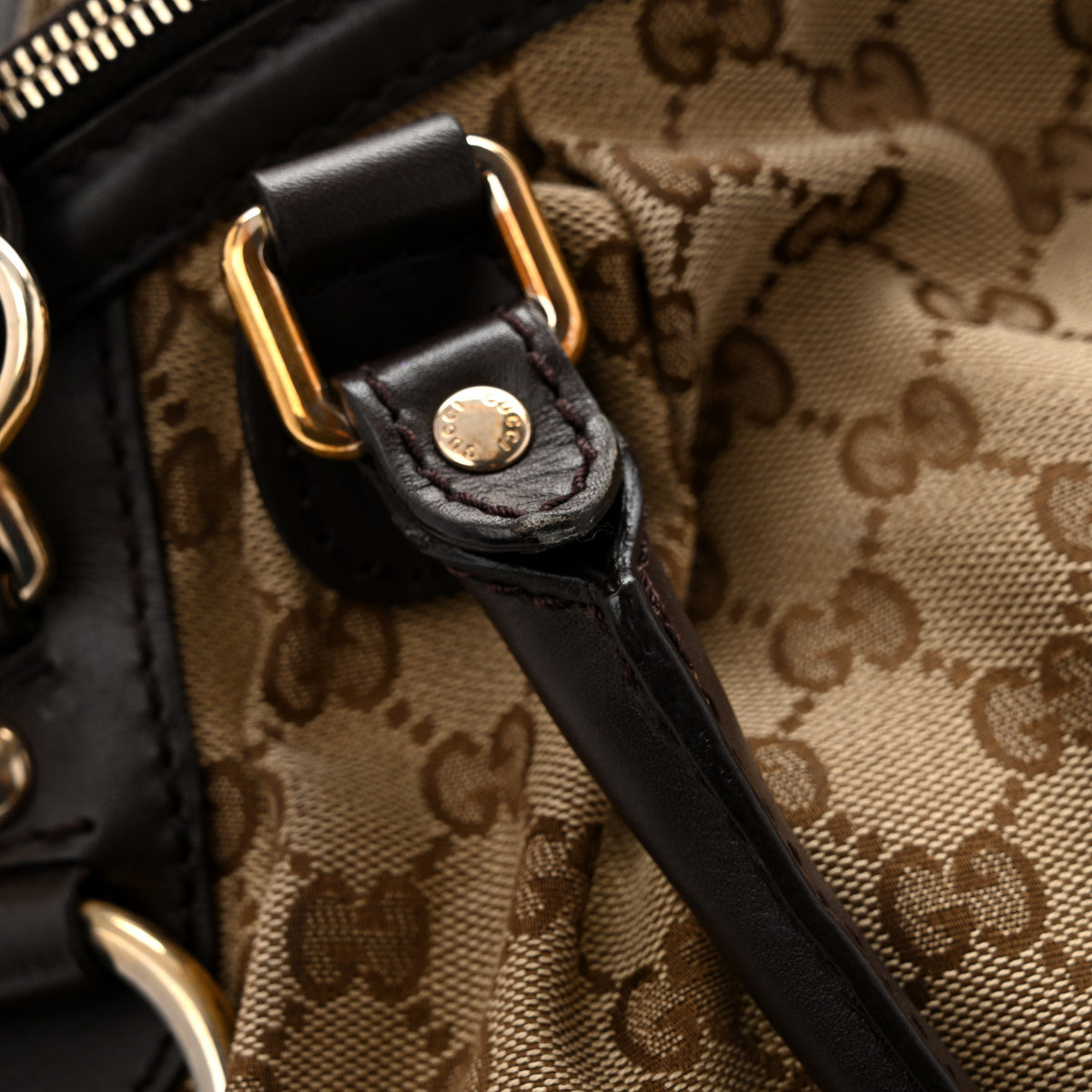 Monogram Medium Sukey Boston Bag Brown